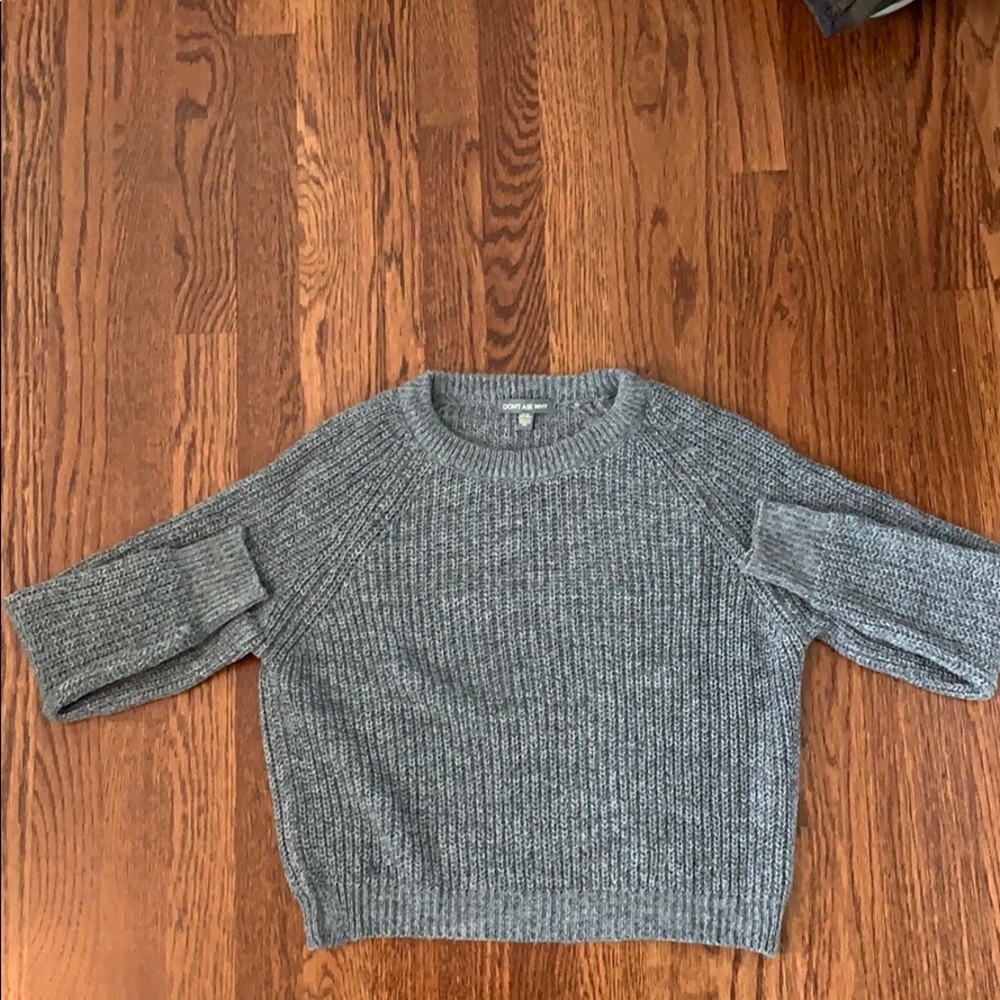 Cropped  don’t ask why gray sweater